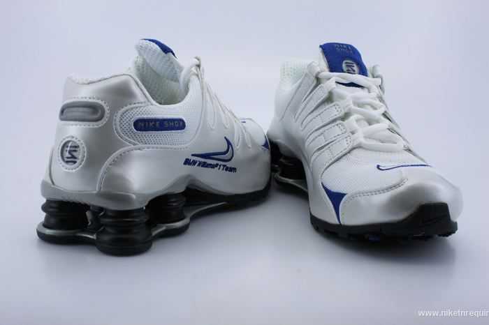 argente et bleu marine Nike Shox NZ chaussures de sport (1)